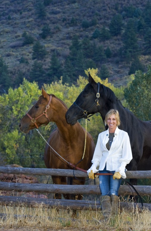 Mary Bruny - photo Karen with the horses